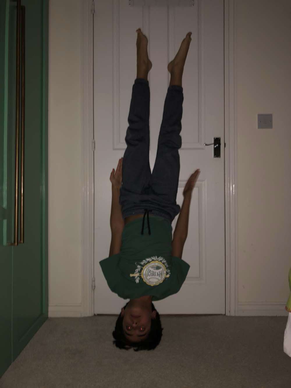 Upside down
